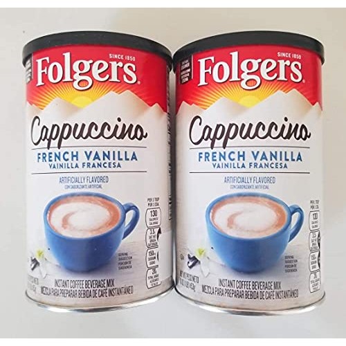 Folgers Cappuccino French Vanilla 16 Oz 2 Pack