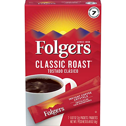 Folgers Classic Roast Instant Single Serve Coffee Packets, 7 Ct Folgers Classic Roast Instant Single Serve Coffee Packets, 7 Ct