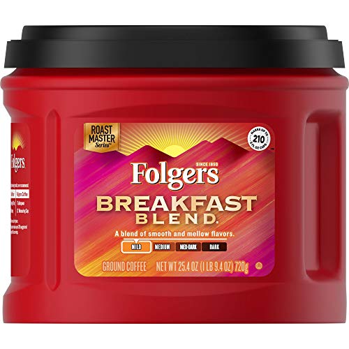 Folgers Breakfast Blend Coffee, Mild Roast Ground Coffee, 25.4 O