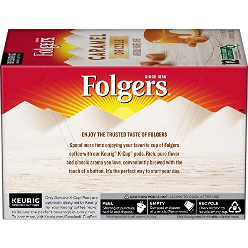 Folgers Caramel Drizzle Flavored Coffee, 72 K Cups For Keurig Co Folgers Caramel Drizzle Flavored Coffee, 72 K Cups For Keurig Co