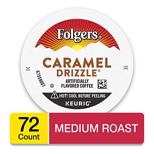 Folgers Caramel Drizzle Flavored Coffee, 72 K Cups For Keurig Co Folgers Caramel Drizzle Flavored Coffee, 72 K Cups For Keurig Co
