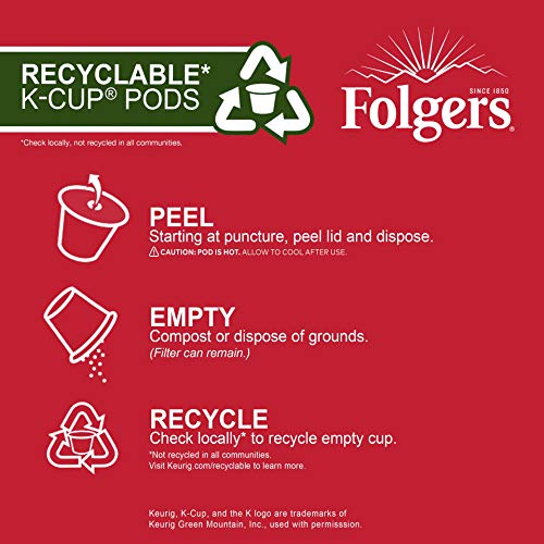 Folgers Caramel Drizzle Flavored Coffee, 96 K Cups For Keurig Co