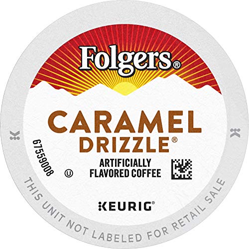 Folgers Caramel Drizzle Flavored Coffee, 96 K Cups For Keurig Co