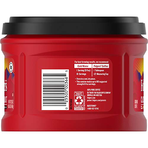 Folgers Classic Roast Medium Roast Ground Coffee, 22.6 Ounces P