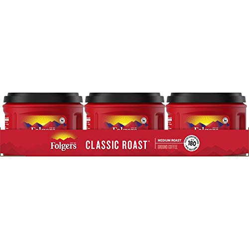 Folgers Classic Roast Medium Roast Ground Coffee, 22.6 Ounces P