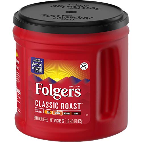 Folgers Classic Roast Medium Roast Ground Coffee, 30.5 Ounces P
