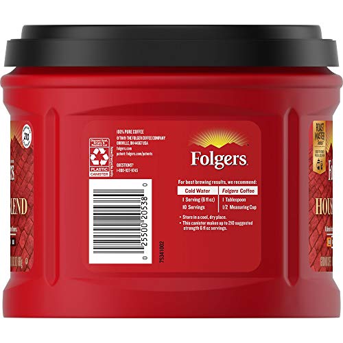 Folgers House Blend Coffee, Medium Roast Ground Coffee, 24.2 Ounces