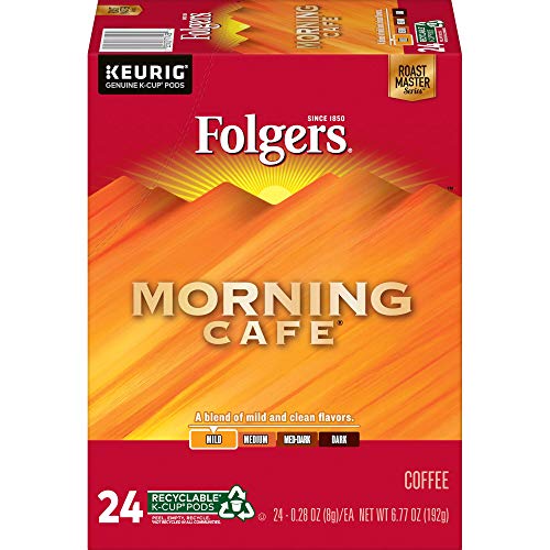 Folgers Morning Café Mild Roast Coffee, 96 Keurig K-Cup Pods 24