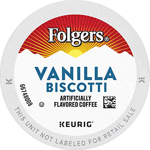 Folgers Vanilla Biscotti Flavored Coffee, 12 K Cups For Keurig C
