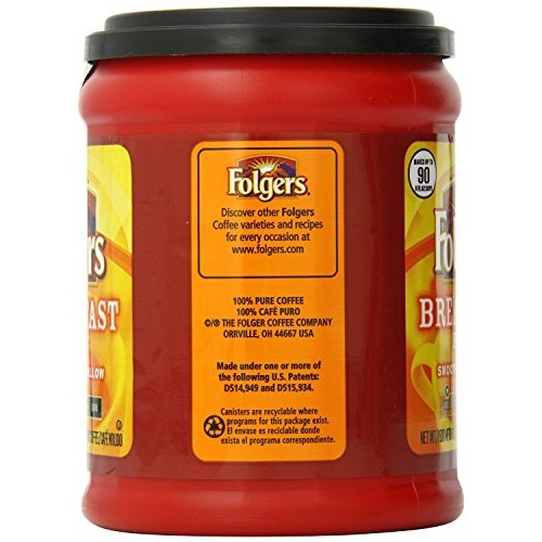 Fresh Taste Of Folgers Coffee, Breakfast Blend, Smooth And Mello