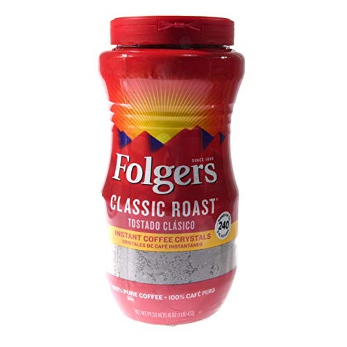 Folgers Classic Roast Instant Coffee Crystals - 16 Oz Pack Of 2