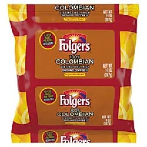 Folgers Colombian Coffee Filter Packs, 1.4 Oz, Carton Of 40