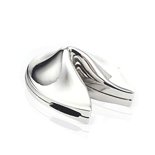 Folsom Fashion Metal Fortune Cookies Gift Box Silver