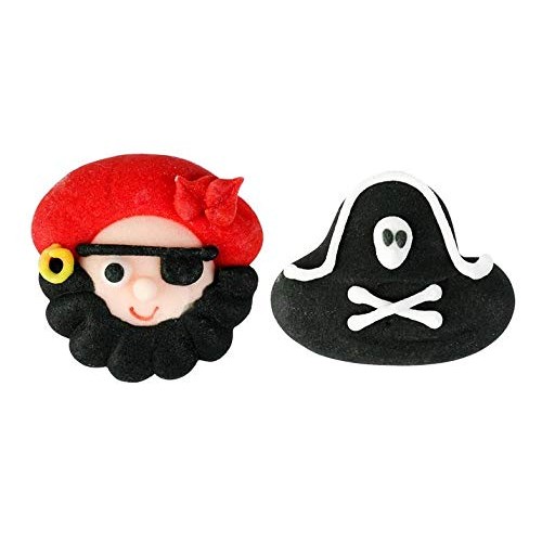 Edible Icing Toppers Buccaneer &Amp; Pirate Hats - Hand Piped Royal
