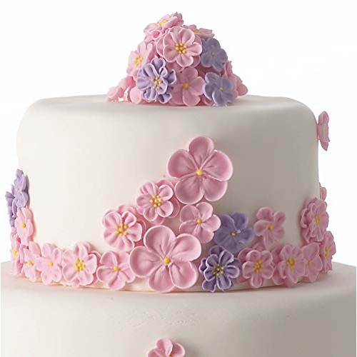 Set Of 24 Edible Royal Icing Forget Me Nots Blue, Large 1.5
