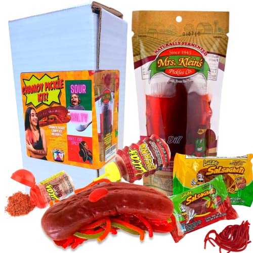 Food Crush Chamoy Pickle Kit | Mexican Candy Mix | Candy Gift Bo...
