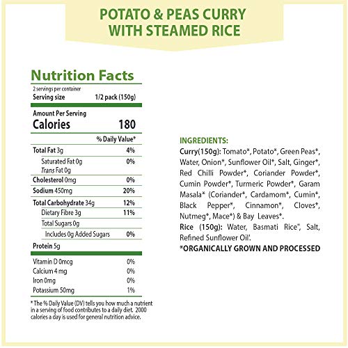 Food Earth Organic Indian Meals Variety Pack - 3 Flavors - Read