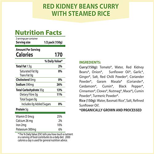 Food Earth Organic Indian Meals Variety Pack - 3 Flavors - Read