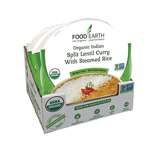 Food Earth Organic Indian Split Lentil Curry With Steamed Rice -