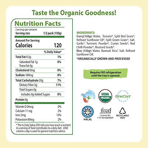 Food Earth-Organic Ready To Eat Indian Meals 6-Pack – Organic