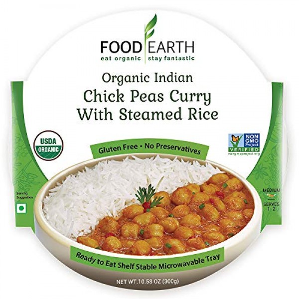 Food Earth-ORGANIC Ready to Eat Indian Meals 6-Pack – Organic ...