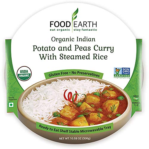 Food Earth-Organic Ready To Eat Indian Meals 6-Pack-Organic In