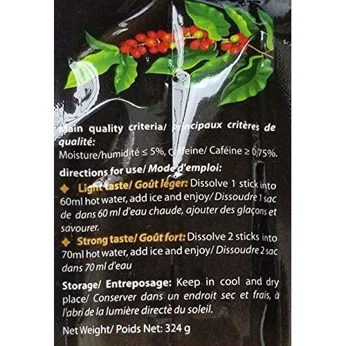 TGT Viet nam instant Iced coffee drink mix Black Coffee, 18 Sti...