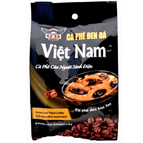 TGT Viet nam instant Iced coffee drink mix Black Coffee, 18 Sti...