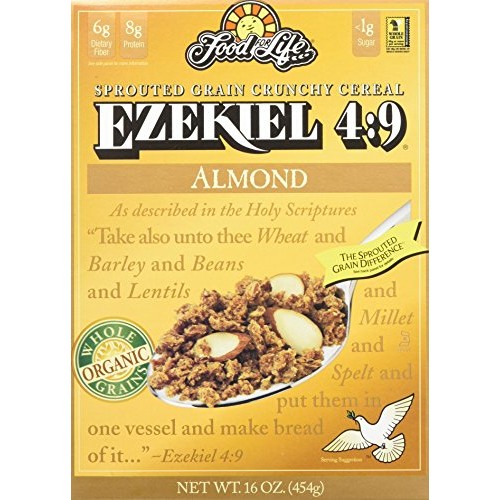 Ezekiel 4:9 Sprouted Whole Grain Cereal, Almond, 16 Ounce Pack