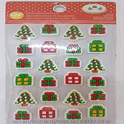 Food Items 708-0-0073 Icing Decorations Prsnt, Tree And Presents