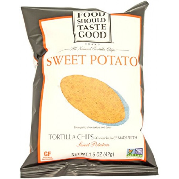 Food Should Taste Good Sweet Potato Tortilla Chips, 1.5 oz Pack...