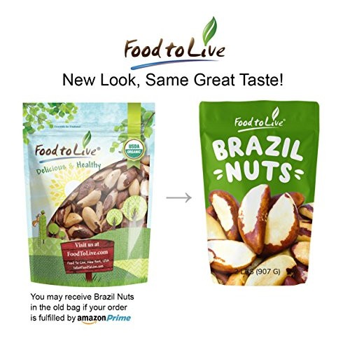 Brazil Nuts, 2 Pounds - Raw, Whole, No Shell, Unsalted, Kosher,