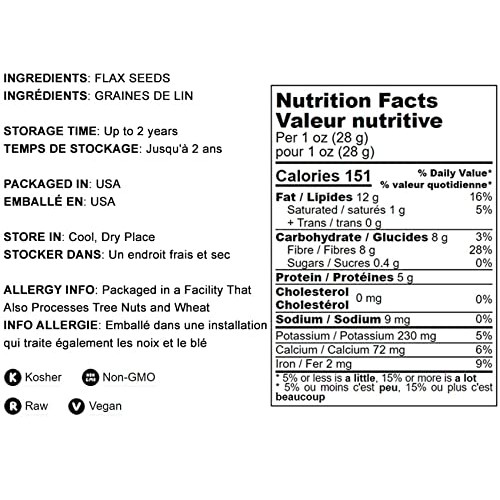 Brown Flax Seeds, 12 Pounds – Non-Gmo Verified, Raw Whole Flaxse