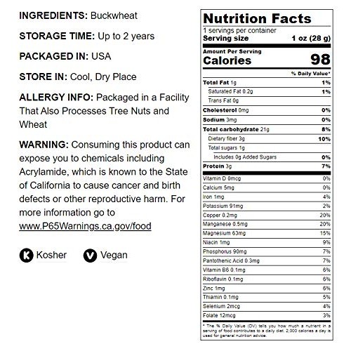 Buckwheat Kasha, 1 Pound - Grechka, Toasted Whole Groats, Made F