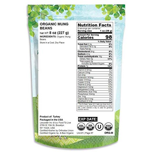 Certified Organic Mung Beans By Food To Live Sprouting, Non-Gmo