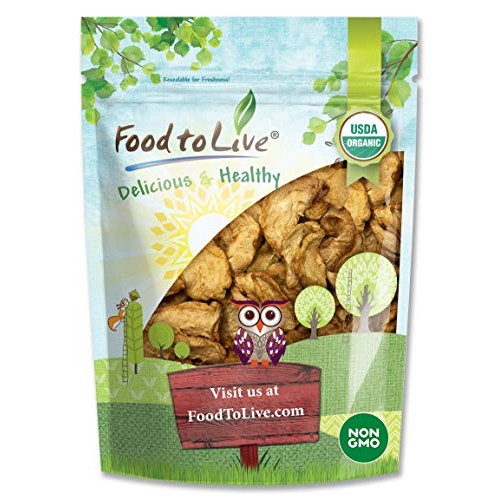 Organic Dried Apple Rings, 8 Ounces - Non-Gmo, Kosher, Raw, Vega