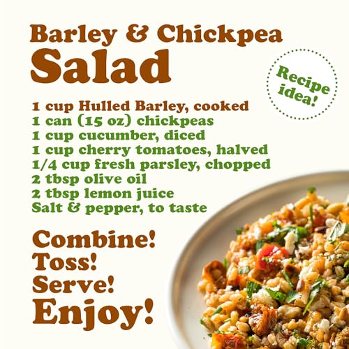 Food to Live Organic Hulled Barley, 5 Pounds Non-GMO, 100% Whole...