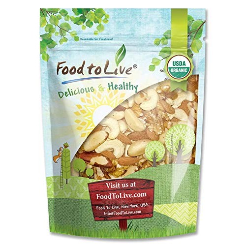 Healthy Mix Of Certified Organic Raw Nuts By Food To Live Cashe