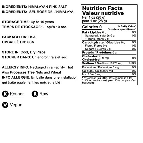 Himalayan Pink Salt, 2 Pounds – Coarse Grain, No Additives, No P...