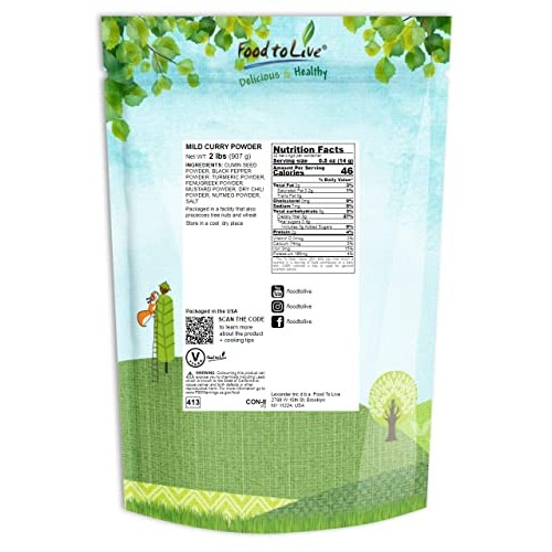 Mild Curry Powder, 2 Pounds – Indian Eight Spices Blend, Vegan, ...