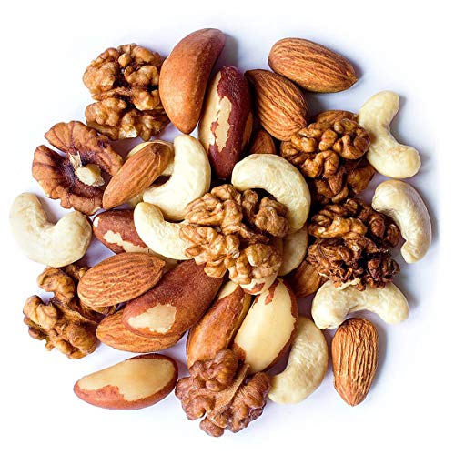 Mixed Raw Nuts, 2 Pounds - Cashews, Brazil Nuts, Walnuts, Almond