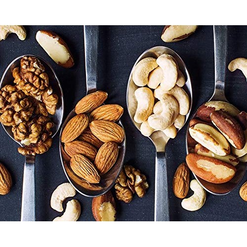 Mixed Raw Nuts, 2 Pounds - Cashews, Brazil Nuts, Walnuts, Almond