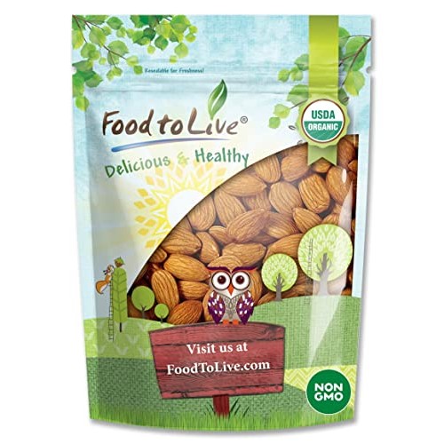 Organic Almonds, 5 Pounds – Non-Gmo, Whole, Raw, No Shell, Unpas