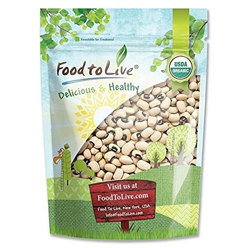Organic Black-Eyed Peas, 1 Pound - Raw Dried Cow Peas, Non-Gmo,