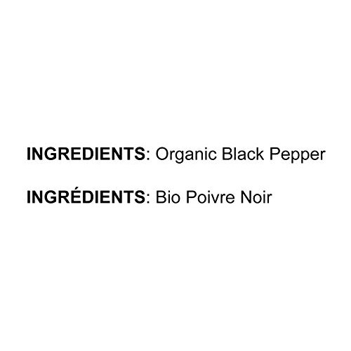 Organic Black Pepper, 8 Ounces - Whole Dried Peppercorns, Non-Gm