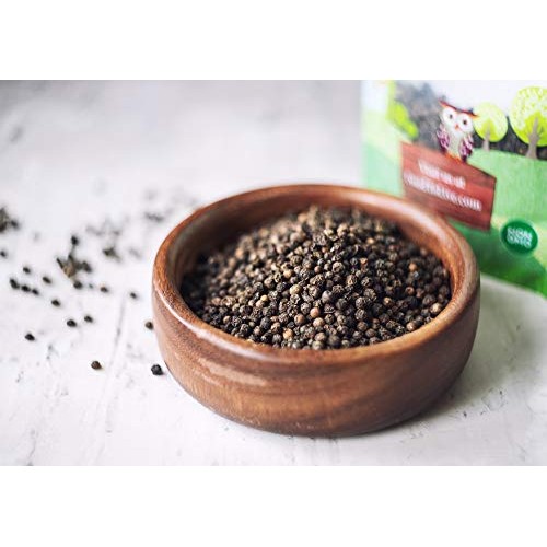 Organic Black Pepper, 8 Ounces - Whole Dried Peppercorns, Non-Gm