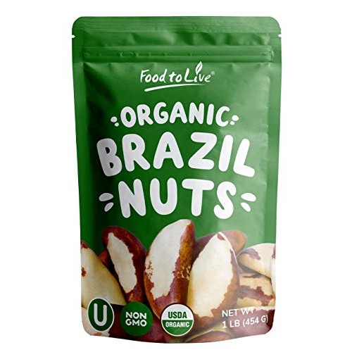 Organic Brazil Nuts, 1 Pound – Non-Gmo, Raw, Whole, No Shell, Un