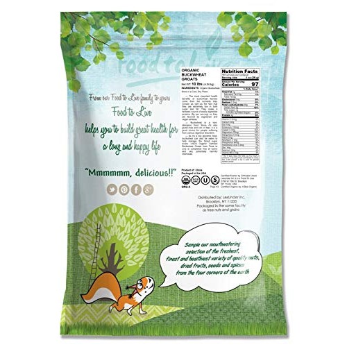 Organic Buckwheat Groats, 10 Pounds - Hulled, Non-Gmo, Kosher, R