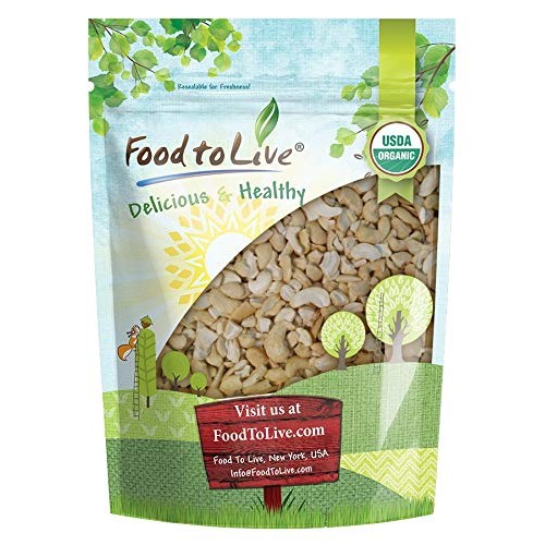 Organic Cashew Pieces, 8 Ounces - Non-Gmo, Kosher, Raw, Vegan, U