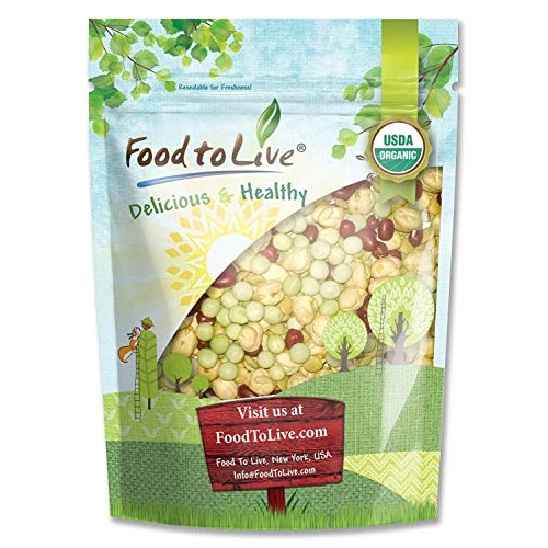 Organic Crunchy Mix Of Sprouting Beans, 1 Pound - Non-Gmo, Koshe